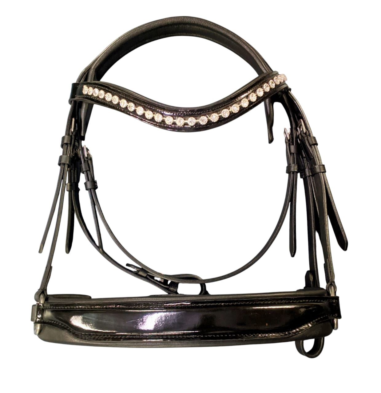 Anatomical Crystal Bridle with Patent Noseband – Premium Equestrian Bridle