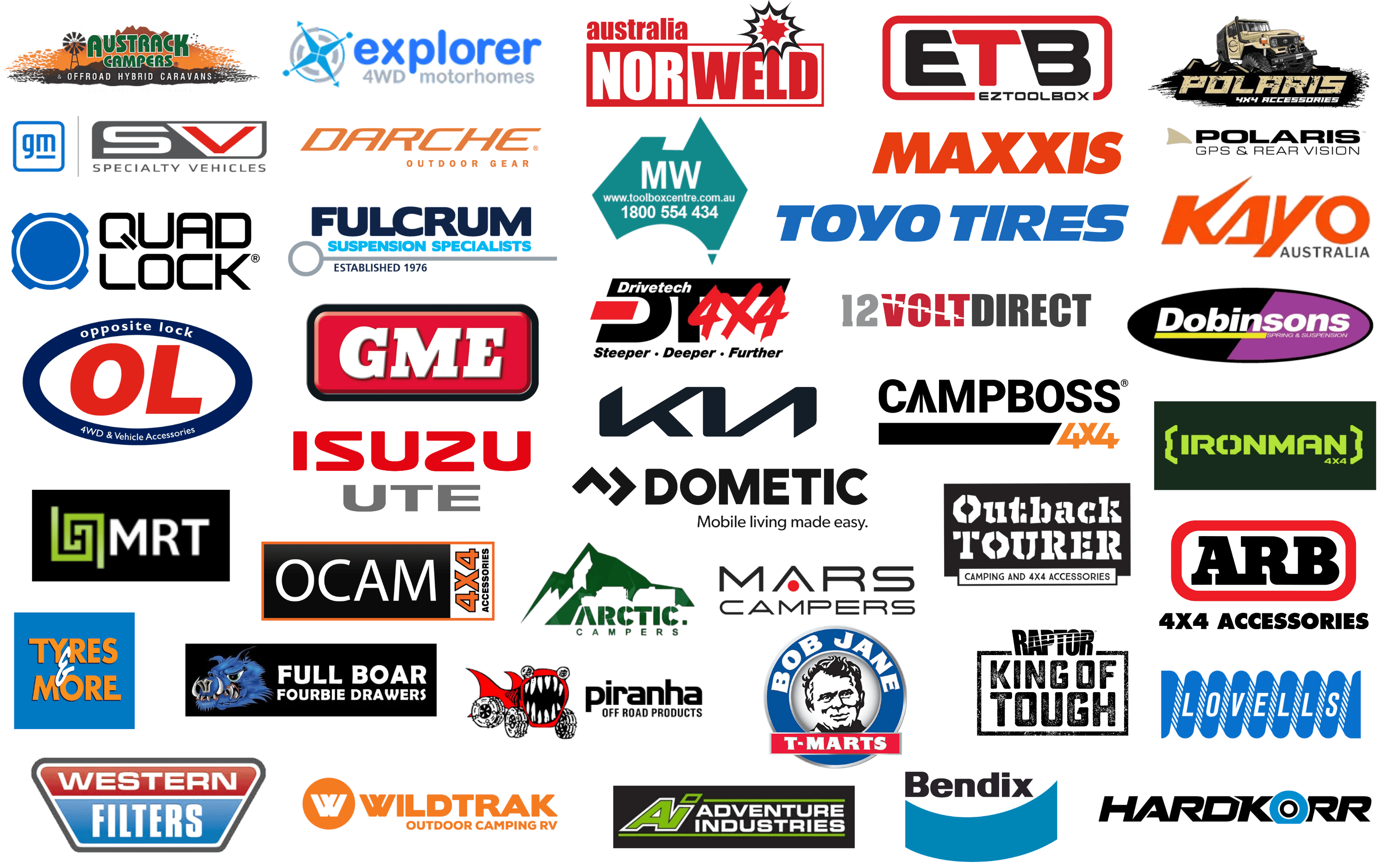 All these brands and more a the Melbourne 4x4 Show