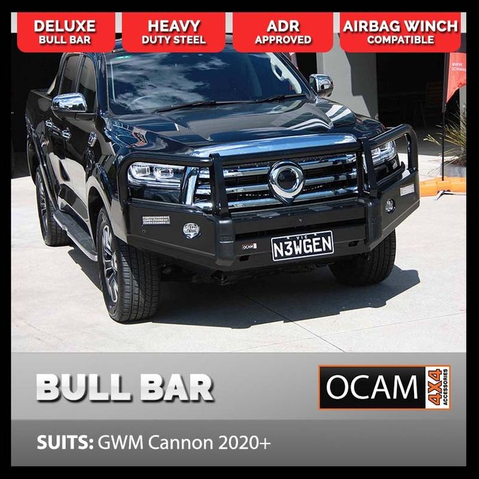 OCAM Deluxe Steel Bull Bar For GWM Cannon 2020 Current Winch