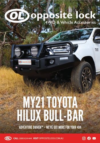 Opposite lock hilux bullbar outlet