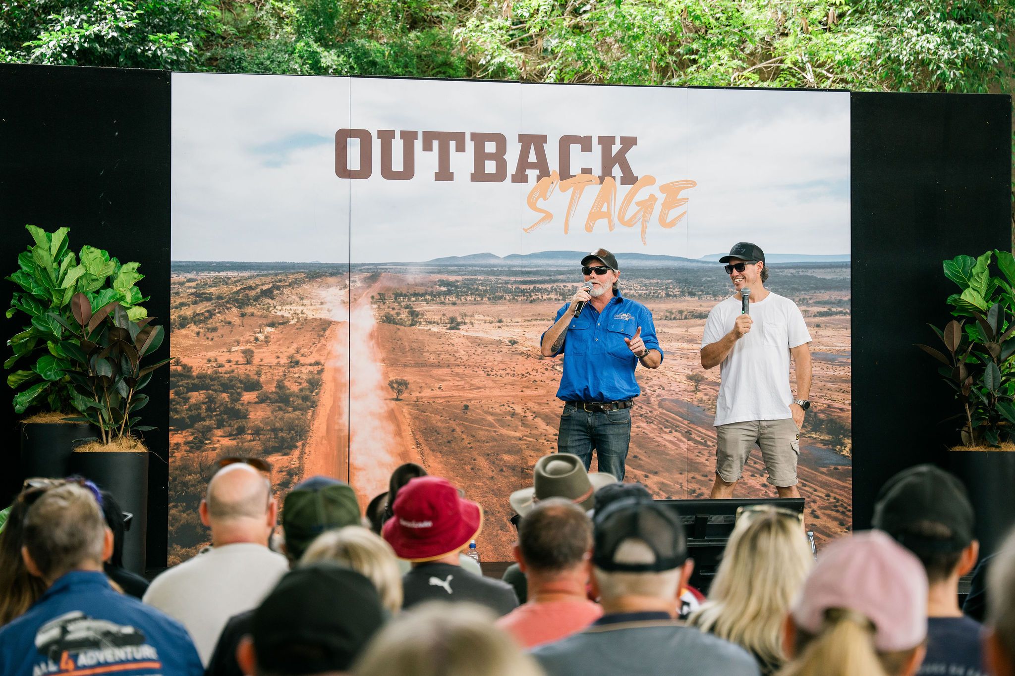 Shaun and Graham on the Outback Stage at Brisbane 4x4 Outdoors Show