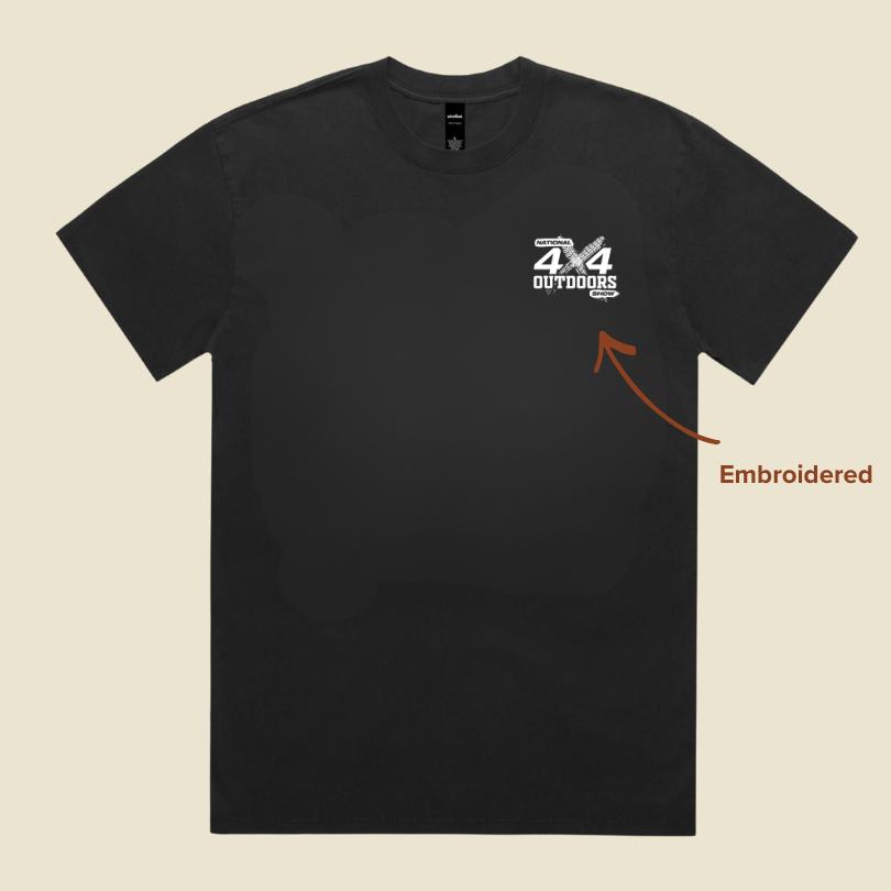 Embroidered Tee Black