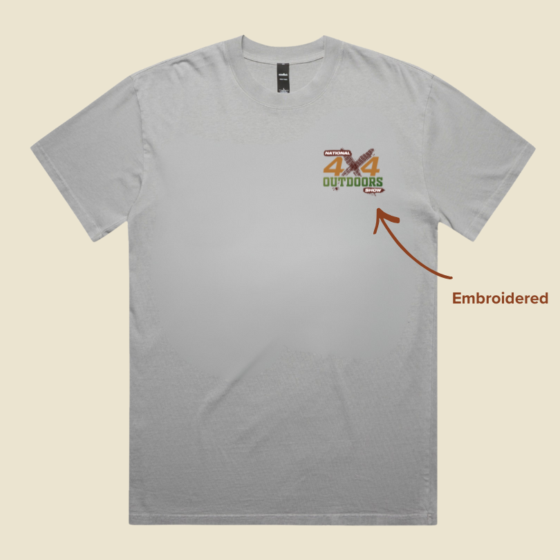 Embroidered Tee Faded Storm