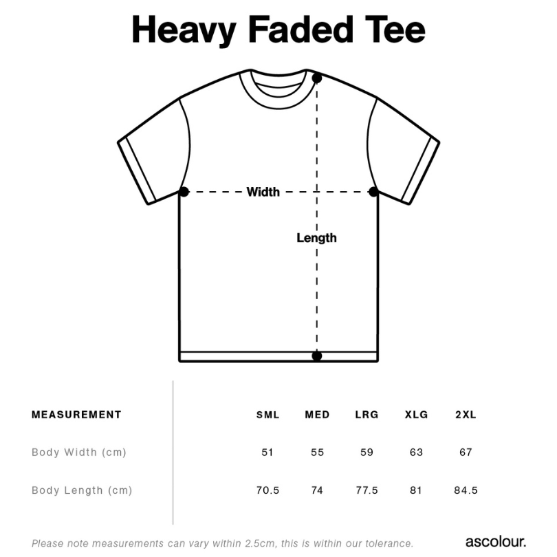 AS Colour Size Chart