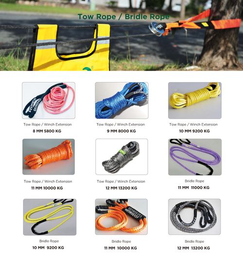 Australian made Tow Rope ( Winch Extension Rope)