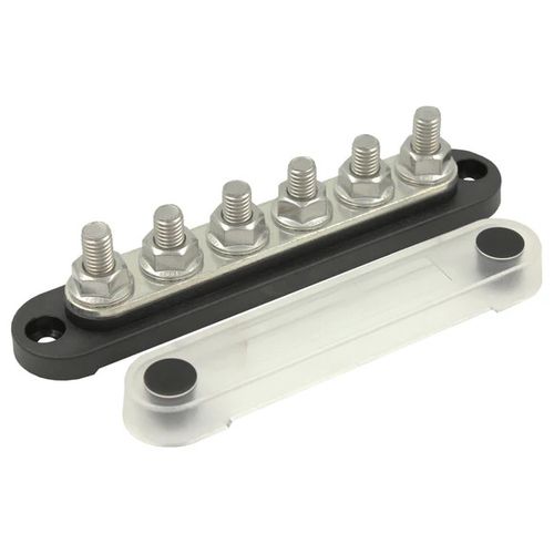 6 Gang M8 Power Distribution Block - Bus Bar