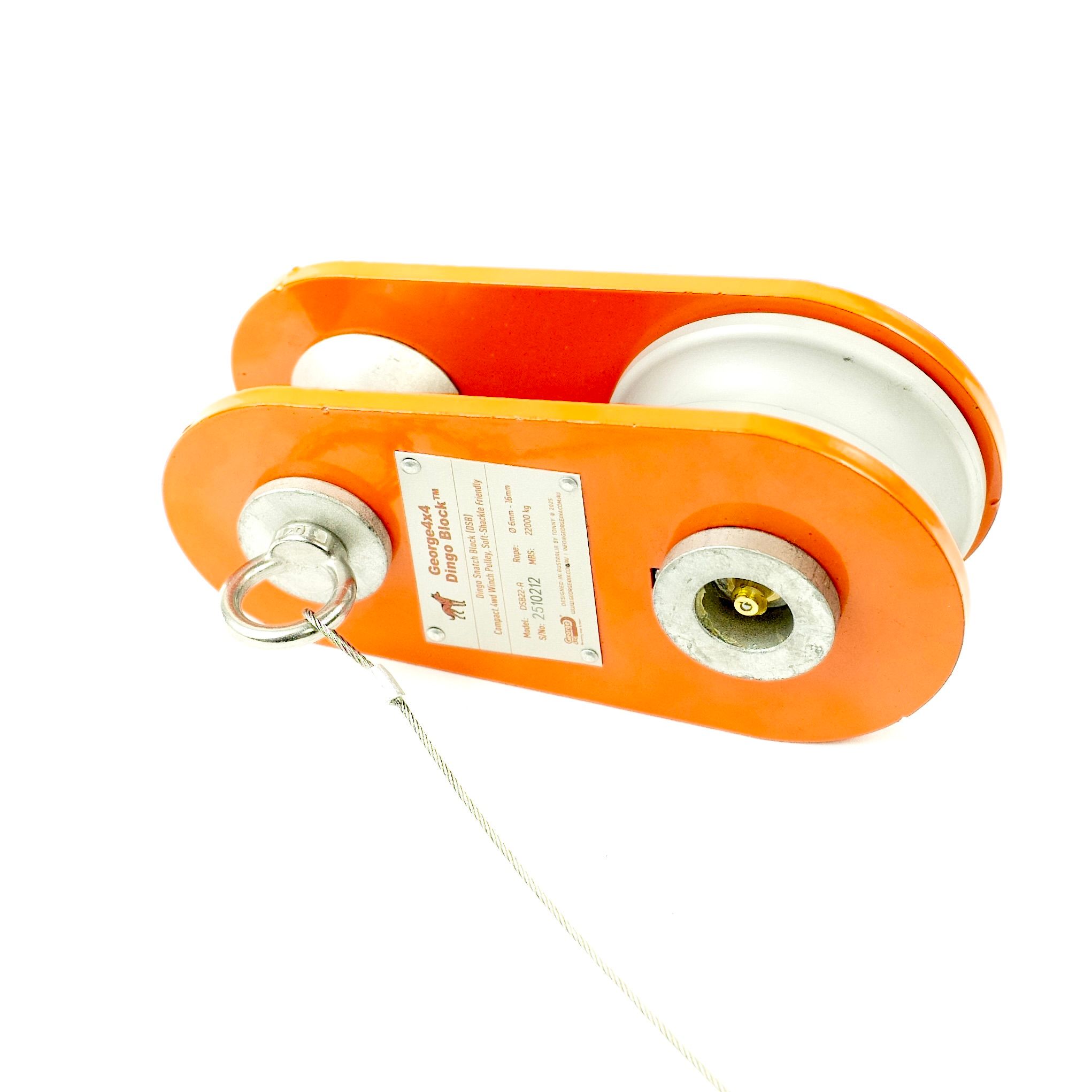 DSB22 Dingo Snatch Block Rated 22T | Compact Strong & Soft-Shackle Ready