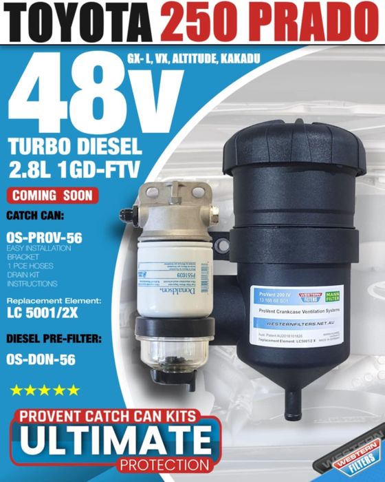 Toyota Prado 250 Series Provent Catch Can kit ! 