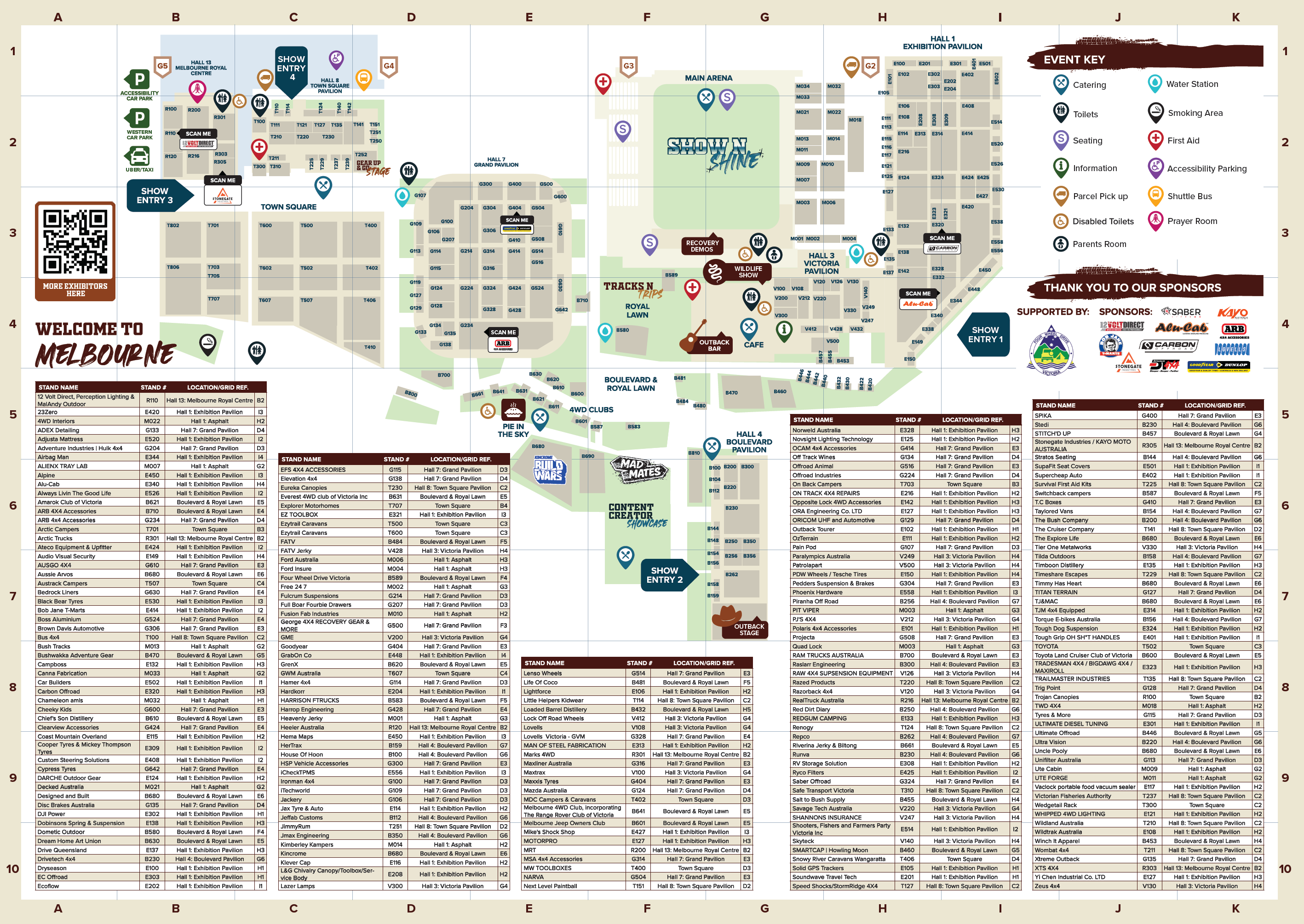 Melbourne 4x4 Show Map