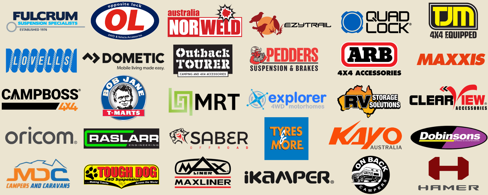 Melbourne 4x4 Outdoors Show 2026 brands banner