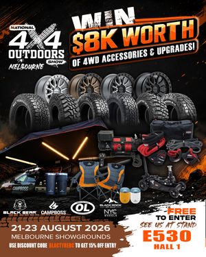  THE MELBOURNE 4WD $8K MEGA GIVEAWAY! 🔥 - FREE TO ENTER - VISIT BLACK BEAR STAND E530 HALL 1