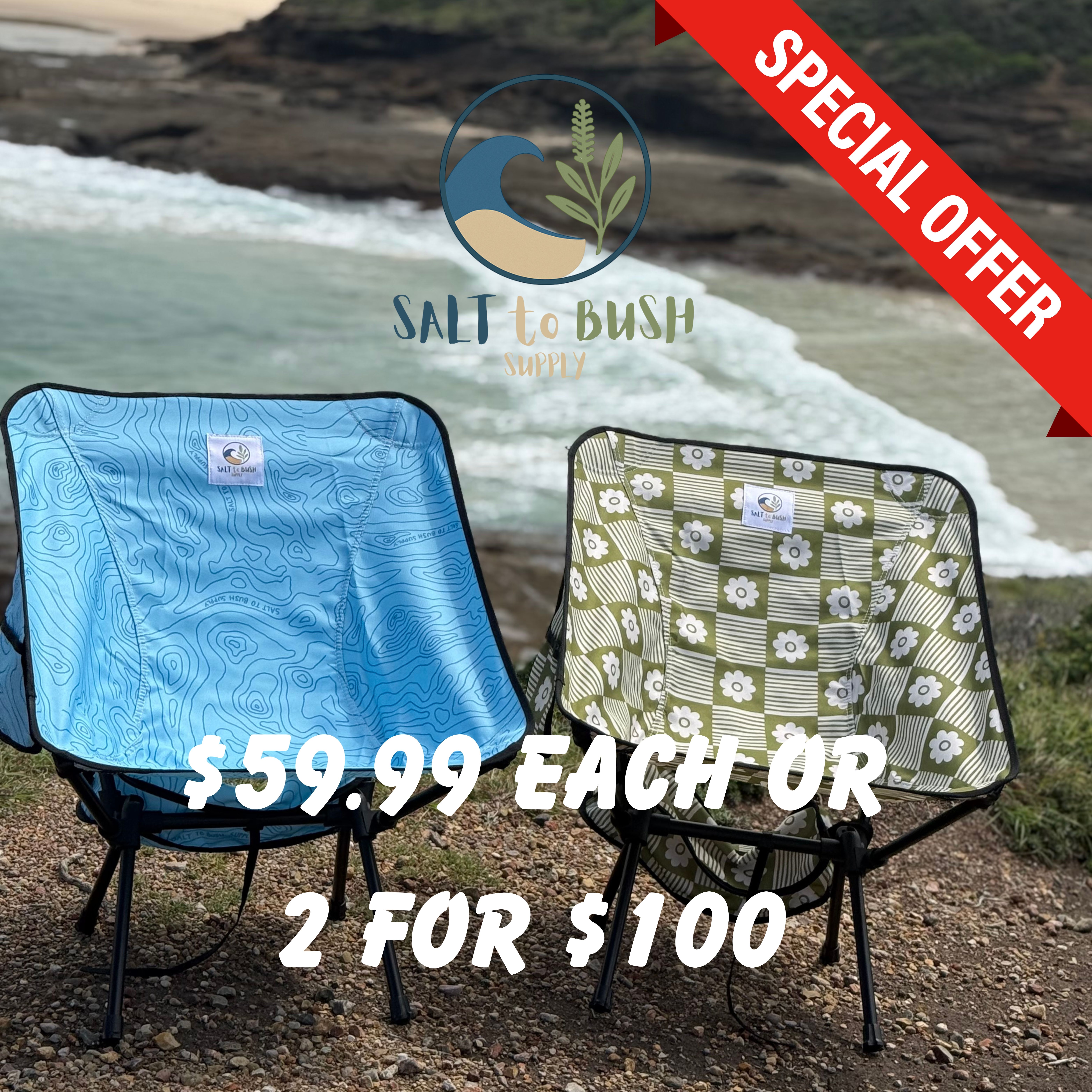 Salt to Bush Compact Camp Chairs 