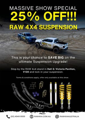 RAW 4x4 Show Special - 25% off retail on all lift kits