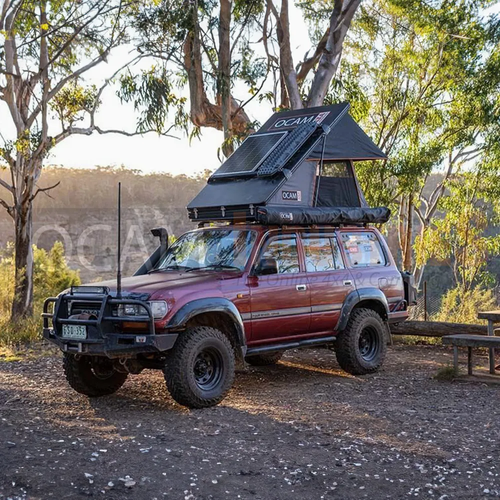 OCAM Night Sky 14 Aluminium Hardshell Roof Top Tent - Rear Opening, Clam Shell Camping (2-Person)