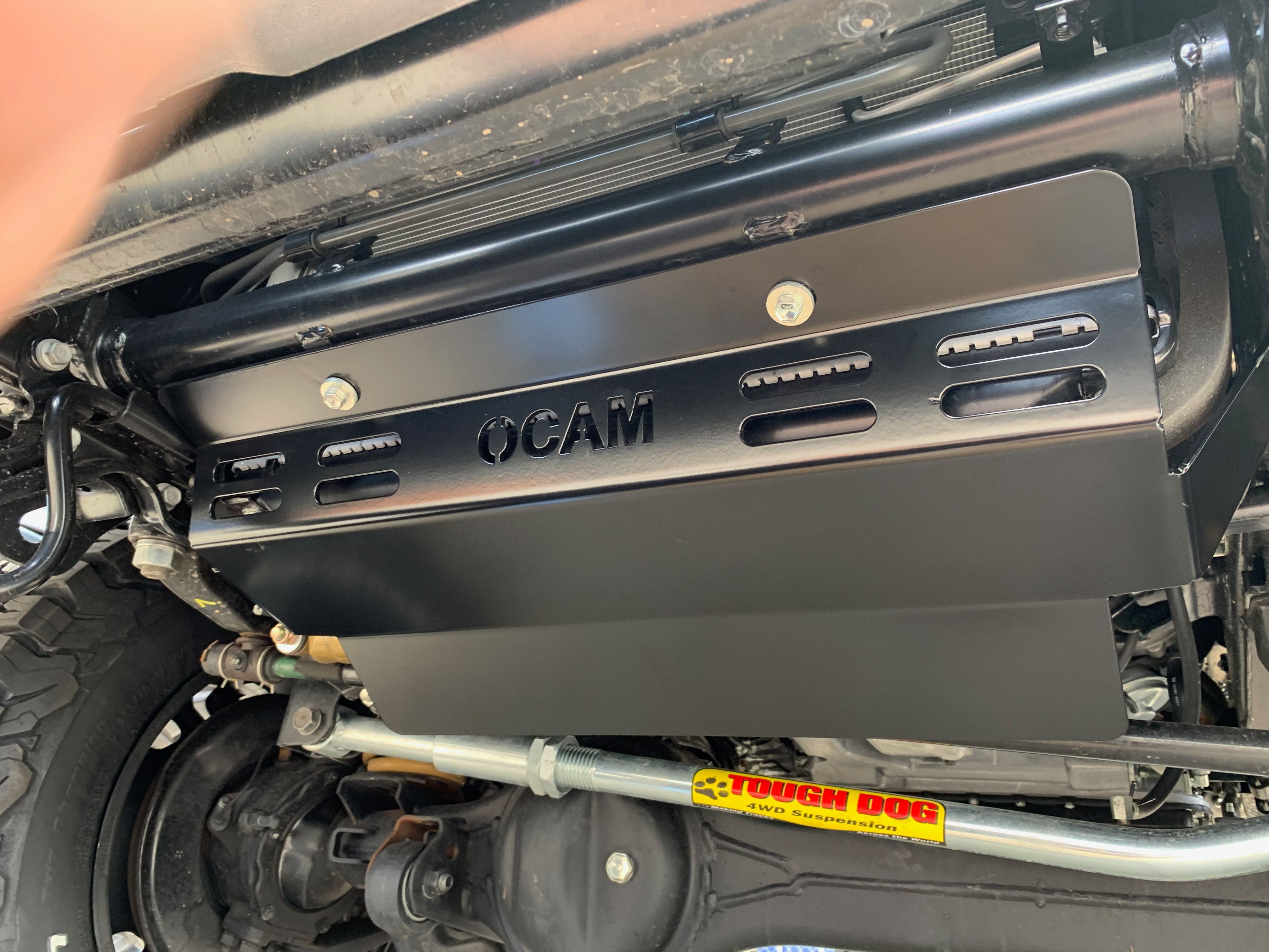 OCAM Steel Bash Plates For Toyota Landcruiser 70 76 78 79 Series Radiator, 4mm BLACK 2007+