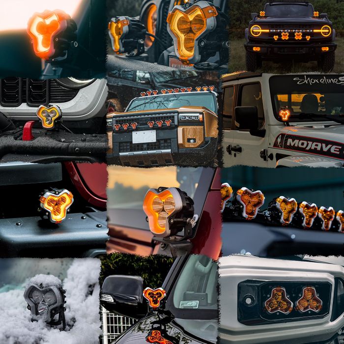 Novsight's uniquely designed HALO series off-road lights 