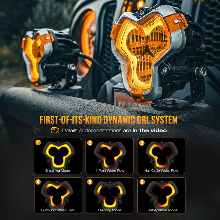 Novsight's uniquely designed HALO series off-road lights 