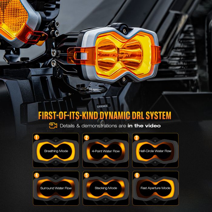 Novsight's uniquely designed HALO series off-road lights 