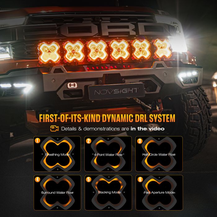 Novsight's uniquely designed HALO series off-road lights 