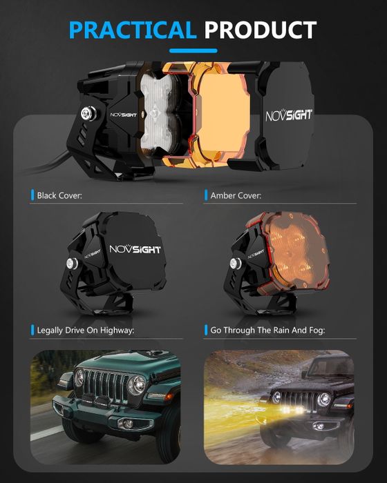 CYBER Series | 3 Inch Cube LED Pods Off-road Auxiliary Flood Light Ditch LED Light With Harness