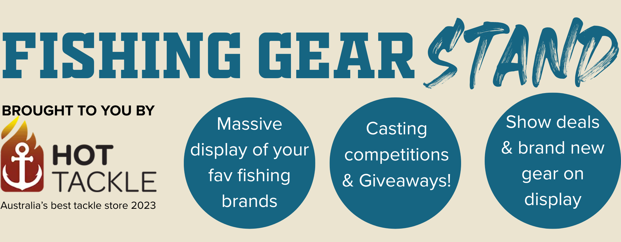 Hot Tackle Fishing Gear Stand at the Sydney 4x4 Show 2025