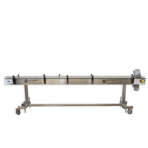Packserv 3.6m Stainless Steel Slat Conveyor