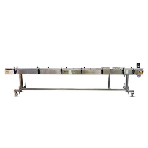Packserv 4.8m Stainless Steel Slat Conveyor