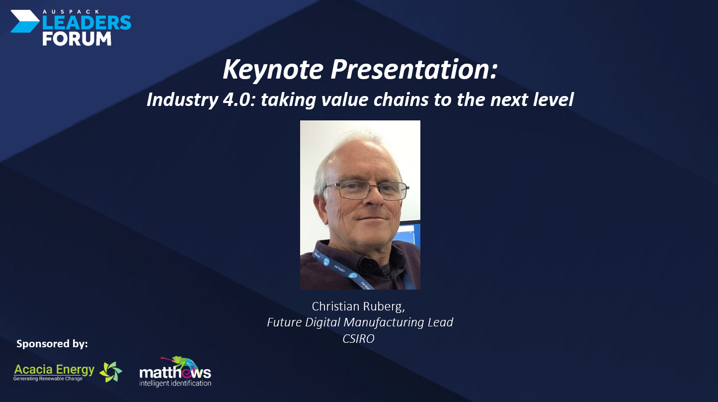 Keynote Presentation: Industry 4.0: Taking value chains to the next level 
