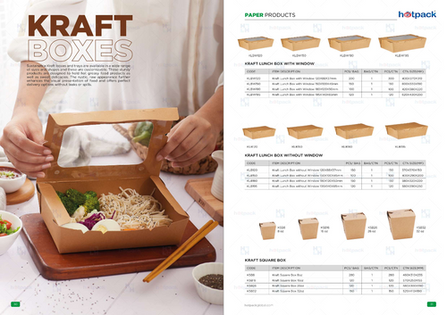 KRAFT BOXES AND TRAYS