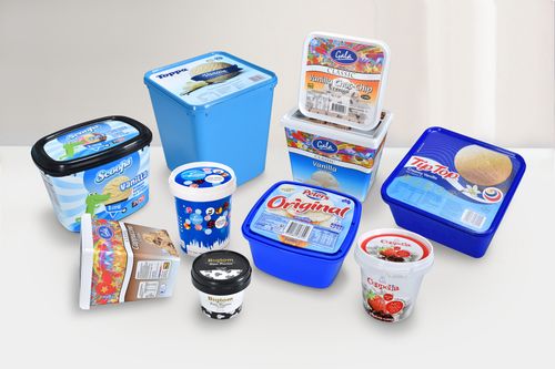 IML plastic ice cream container