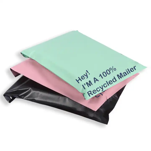 Recycled poly mailer bags