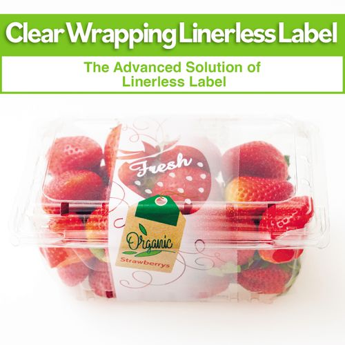 Clear Wrapping Linerless Label
