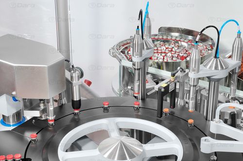 Rotary machines for automatic feeding, filling, and closing of vials