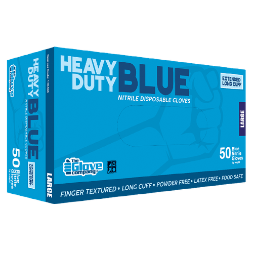 Heavy Duty Blue Nitrile Gloves