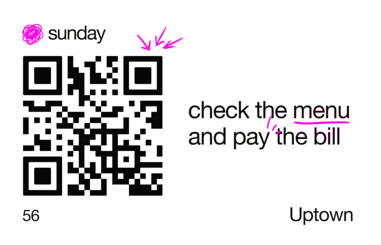 Scan. Split. Tip. Pay. with sunday