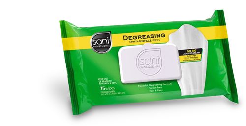 Sani Professional Degreasing Multi-Surface Wipes 75 count