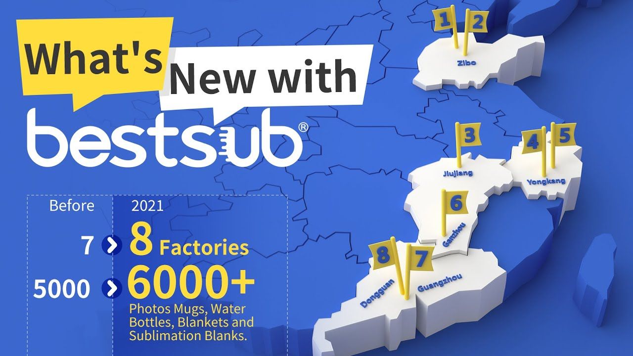 What's New with BestSub? 8 Factories & 7000+ Sublimation Products | Choose the Best Supplier!