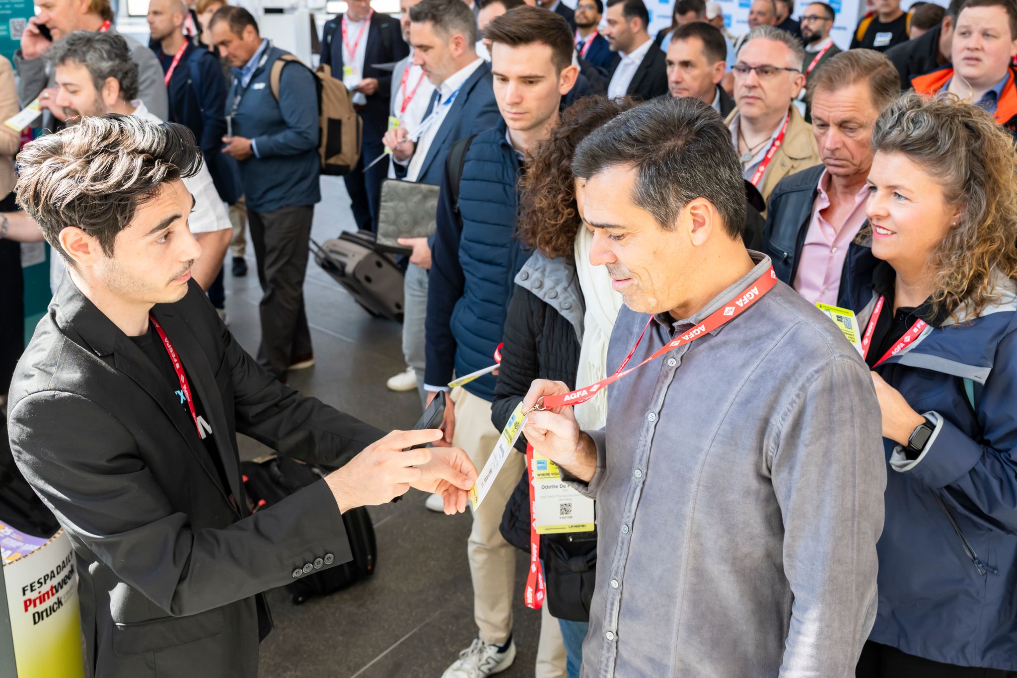 Visitors to a FESPA exhibition