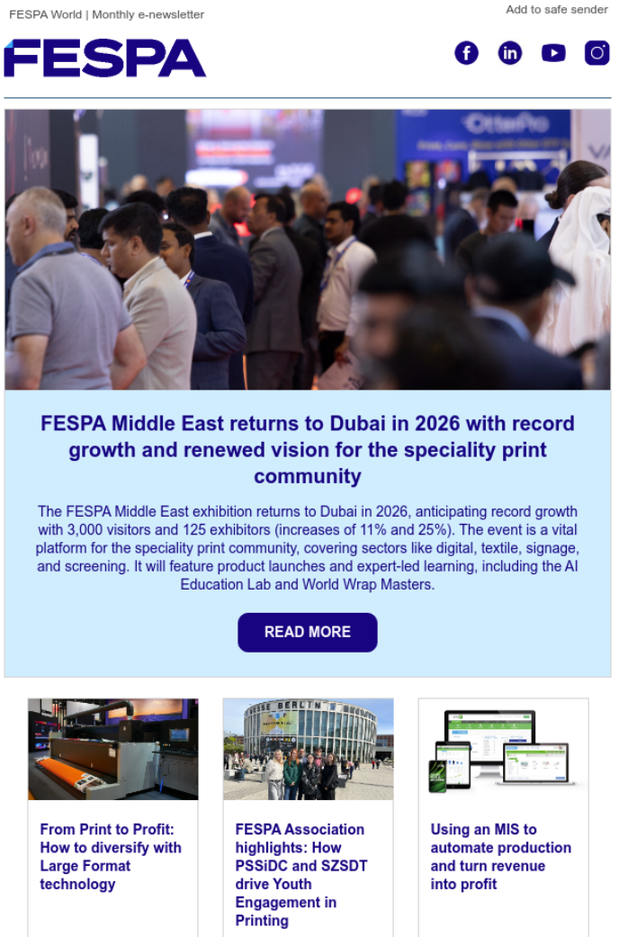 FESPA World Newsletter