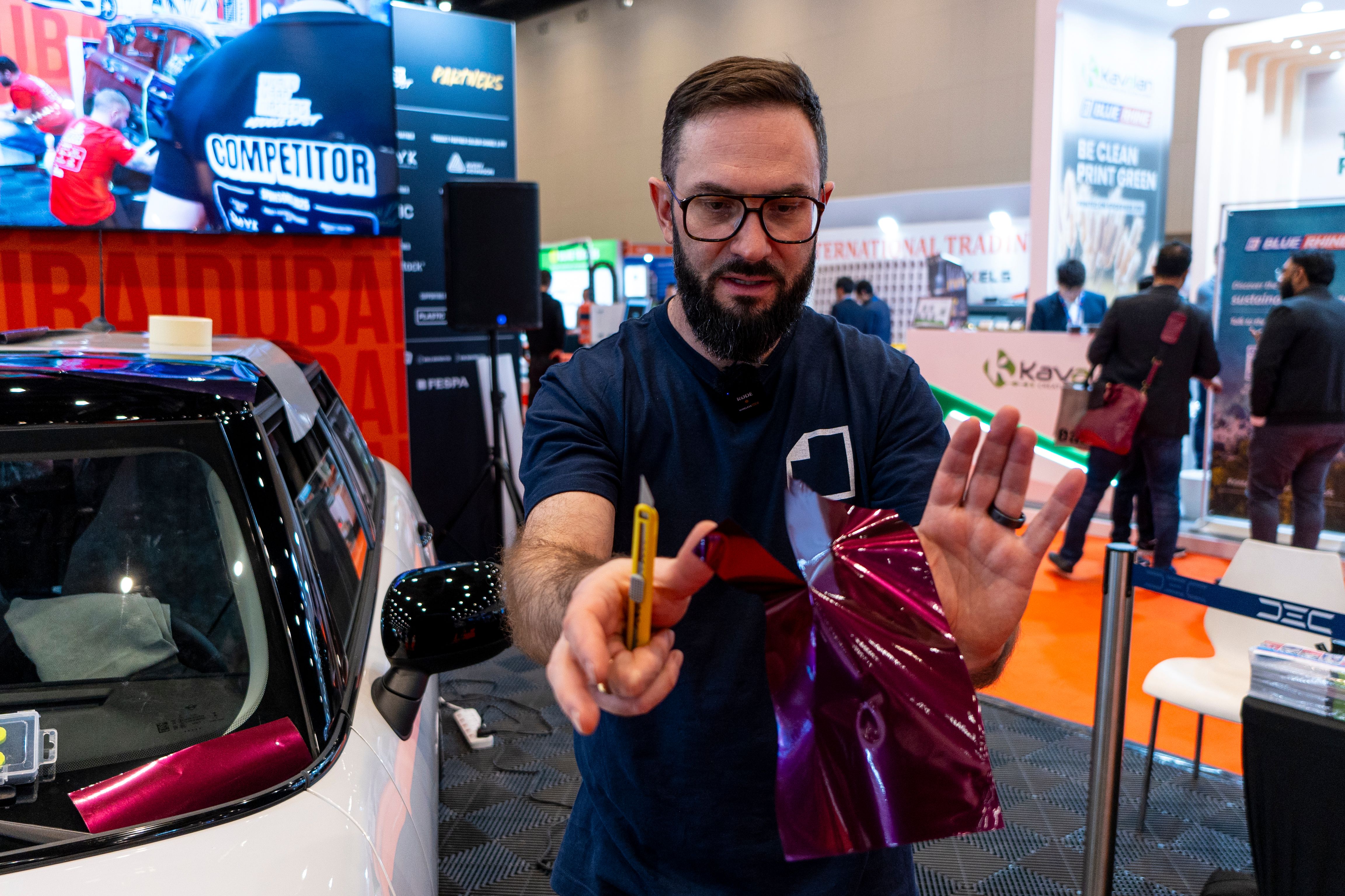 Wrap demonstration at FESPA Middle East