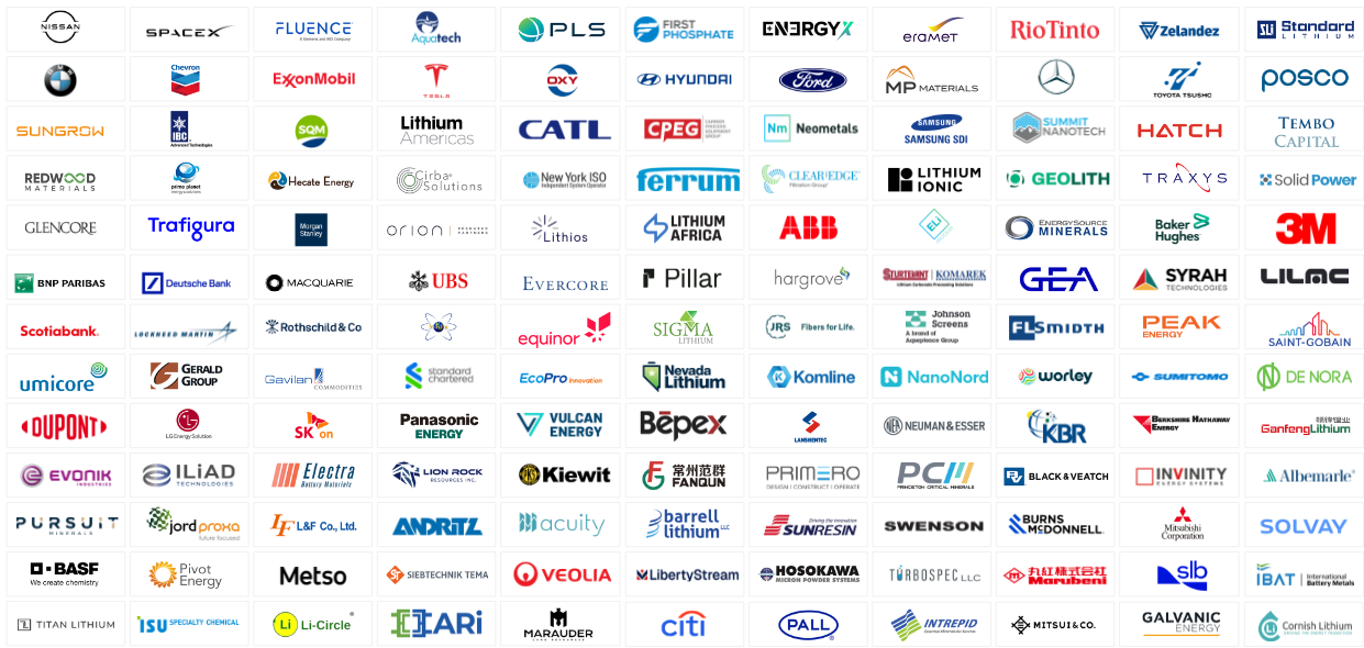 Fastmarkets Global Lithium, Battery and Critical Materials Attendee Logos
