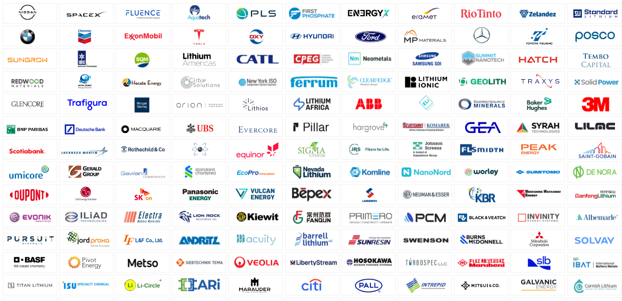 Fastmarkets Global Lithium, Battery and Critical Materials Attendee Logos