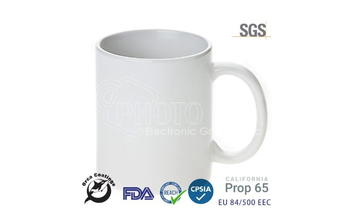 11 oz. Standard White Ceramic Mug