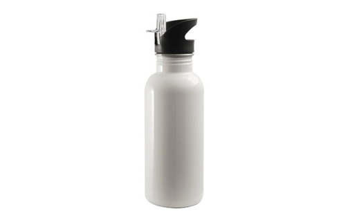 600 ml Stainles Steel Water Bottle w/Straw Lid