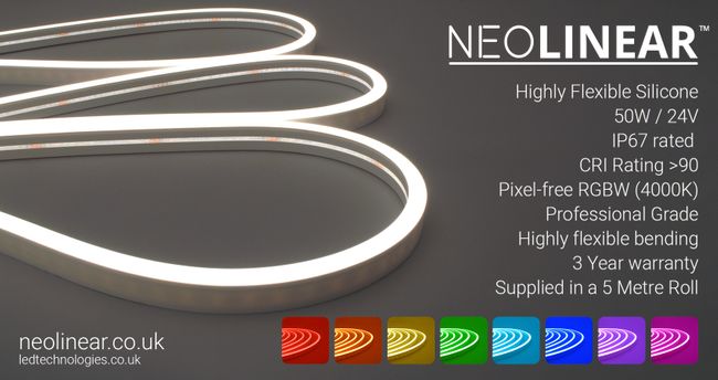 Neon Flex Mini Sideview - RGBW (4000K) | NEOLINEAR