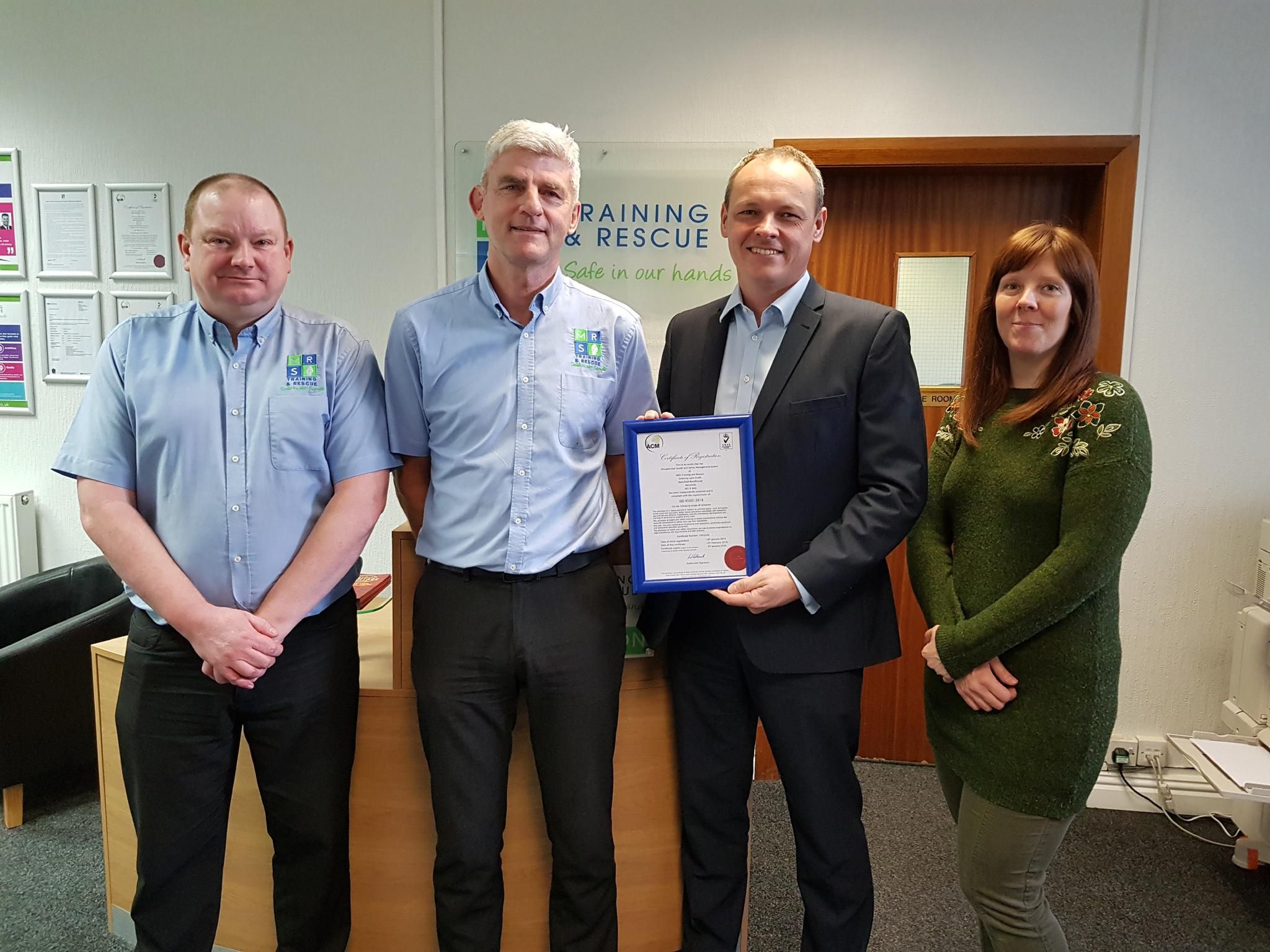 MRS Training & Rescue receive ISO 45001 certification
