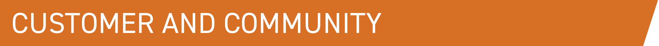 Customer and community