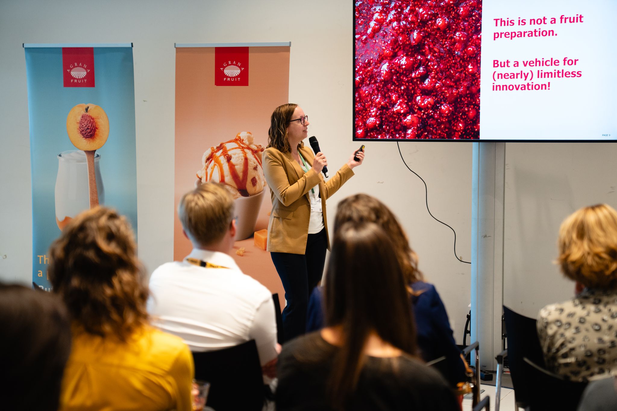 woman giving a presentation