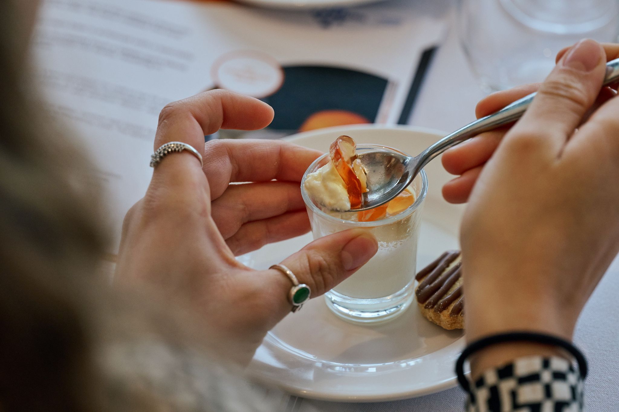 person eating food