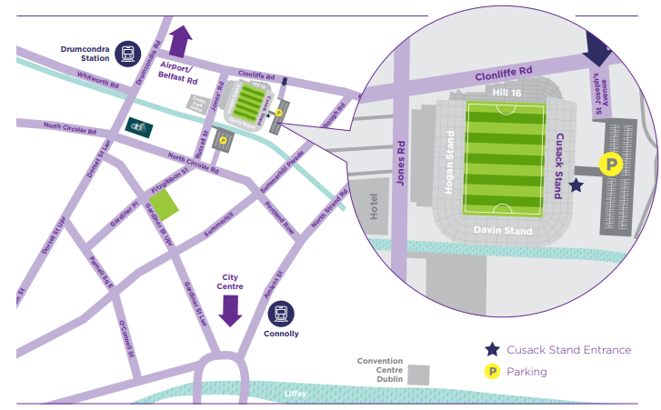 Croke Park map